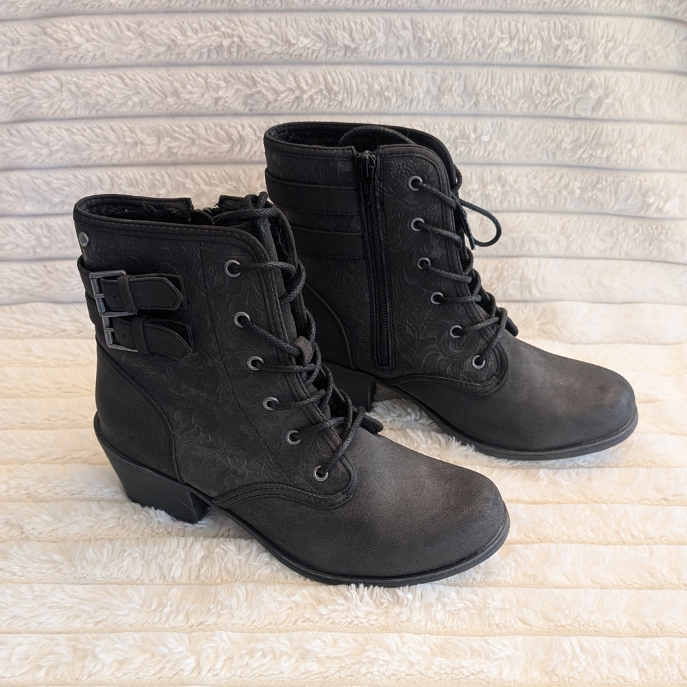 Roxy Black Lace Up Boots